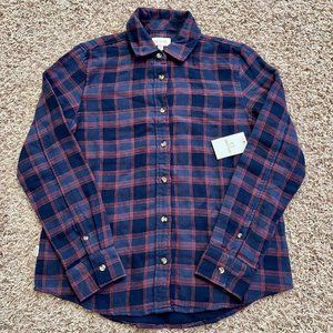 Brixton Women’s Long Sleeve Soft Cotton Plaid Flannel, Size XS (New)